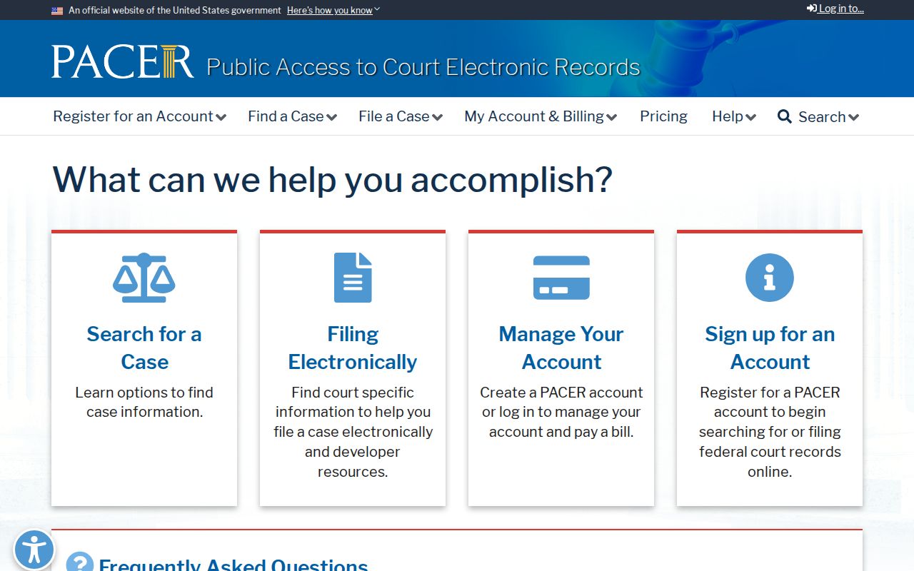 Bradford County federal criminal court case access through PACER