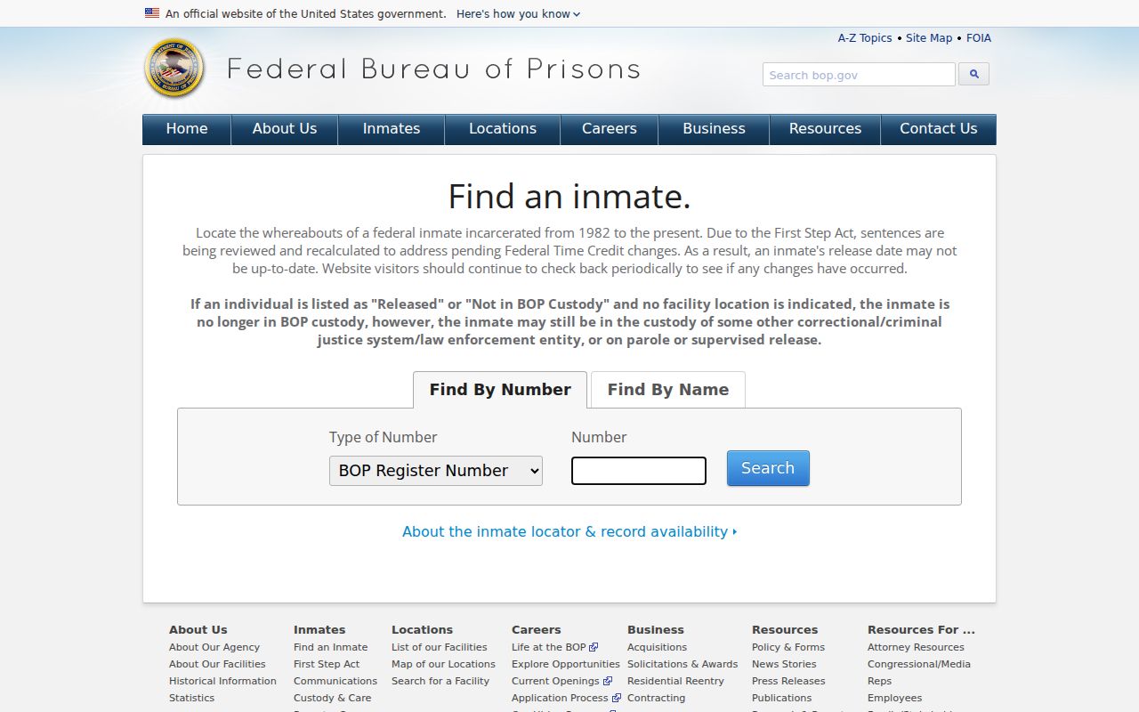 Bradford County criminal records federal inmate locator