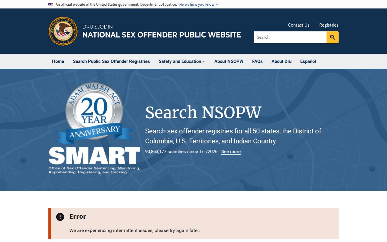 National public registry search for a Bradford County sex offender lookup